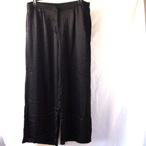 Johnny Was  Workshop Black Paradiso High Slit Pant Size XL